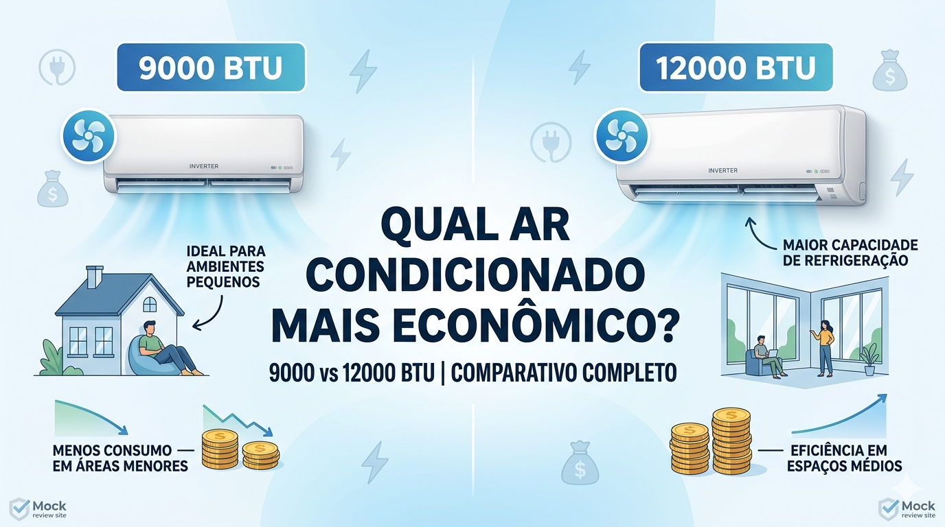 ar condicionado mais econômico 9000 ou 12000